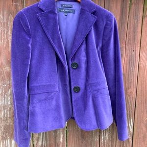 Anne Klein purple velvet blazer